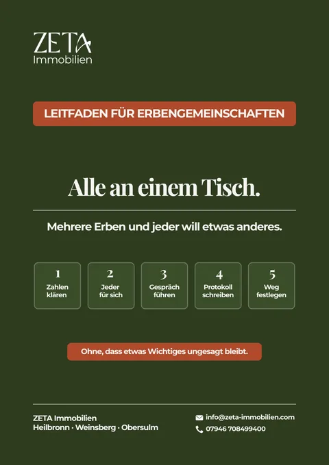 Titelseite: Alle an einem Tisch – Gesprächsleitfaden für Erbengemeinschaften