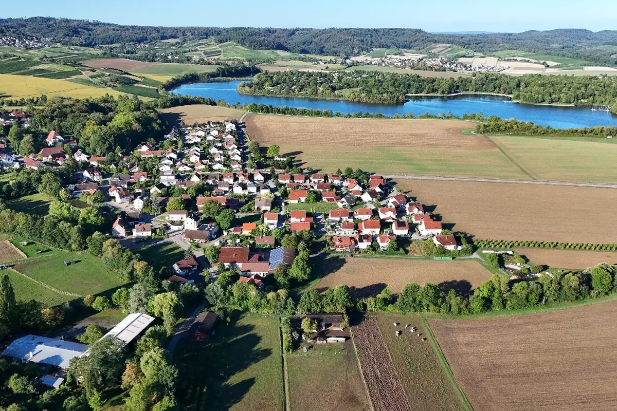 Breitenauer See in Obersulm aus der Luft